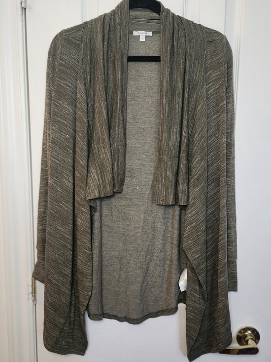 Stella & Dot Sweaters - Stella & Dot Draped Open-Front Olive Heather Cardigan - Size S